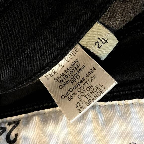 Rag & Bone Denim Shorts Jean Mid Rise 5-Pocket Rolled Hem Black 24" - Picture 2 of 4